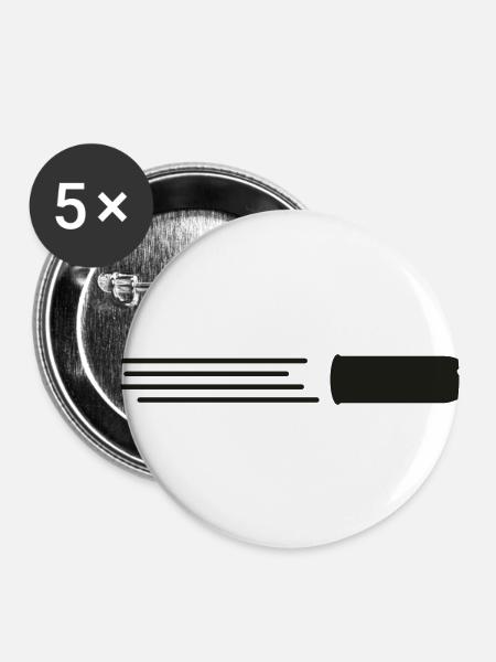 Speeding Bullet DE - Buttons klein 25 mm (5er Pack) - Weiß