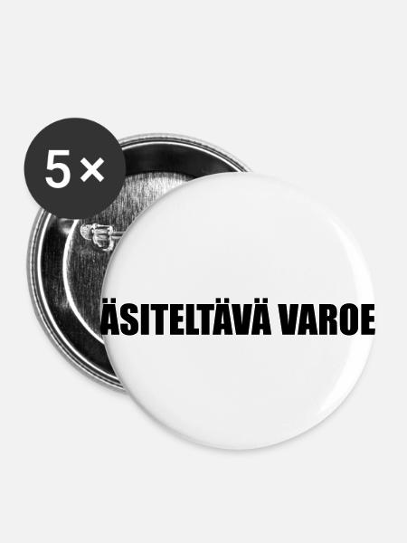 KasiteltavaVaroen - Buttons klein 25 mm (5er Pack) - Weiß