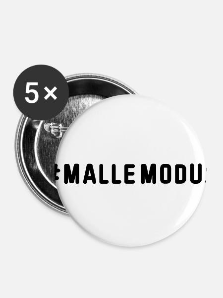 malle modus - Buttons klein 25 mm (5er Pack) - Weiß