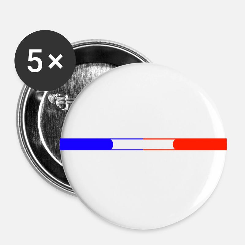 FRANCE - Buttons small 1''/25 mm (5-pack) - white