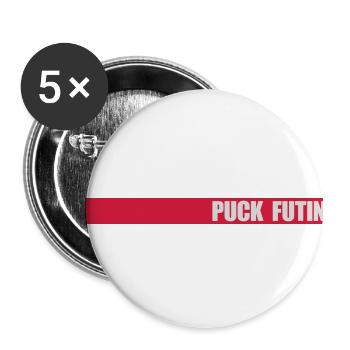 puck futin logo design - Buttons small 1''/25 mm (5-pack) - white - Front