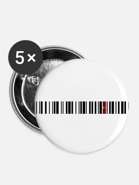 Bitlis - Buttons klein 25 mm (5er Pack) - Weiß