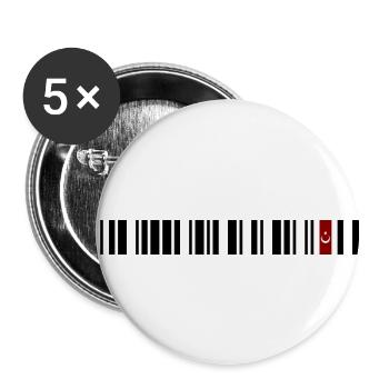 Turquie - Lot de 5 petits badges (25 mm) - blanc - Devant