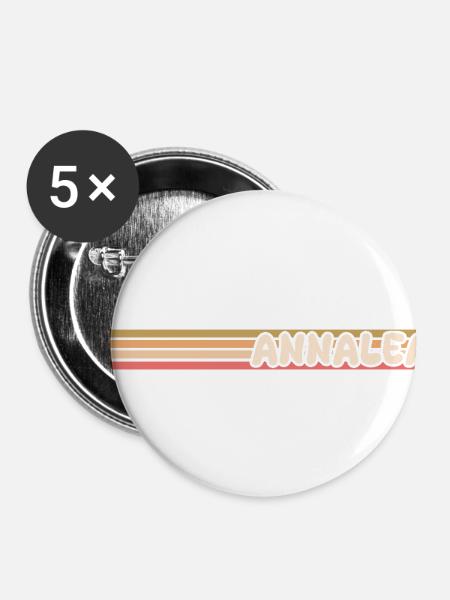 Annalea als Style - Buttons klein 25 mm (5er Pack) - Weiß
