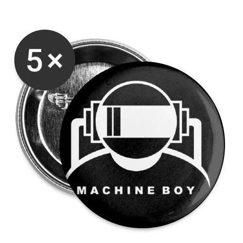 Machine Boy Black - Buttons small 1''/25 mm (5-pack)