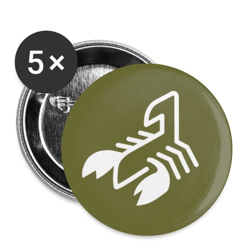 Logo Serie Escorpiones de Acero - Paquete de 5 chapas pequeñas (25 mm)