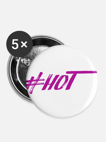 #HOT - Buttons klein 25 mm (5er Pack) - Weiß