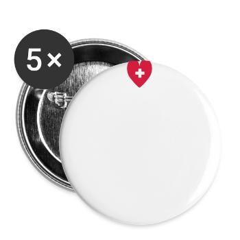 Krankenschwester - Buttons klein 25 mm (5er Pack) - Weiß - Vorne