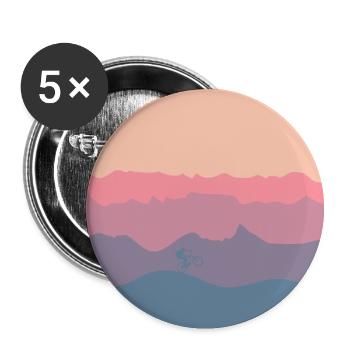Vtt vtt vtt vtt vtt outdoor - Lot de 5 petits badges (25 mm) - blanc - Devant
