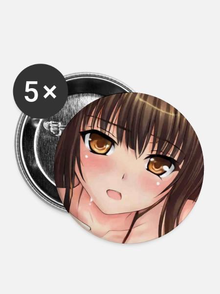 Waifu # 8 - Buttons klein 25 mm (5er Pack) - Weiß