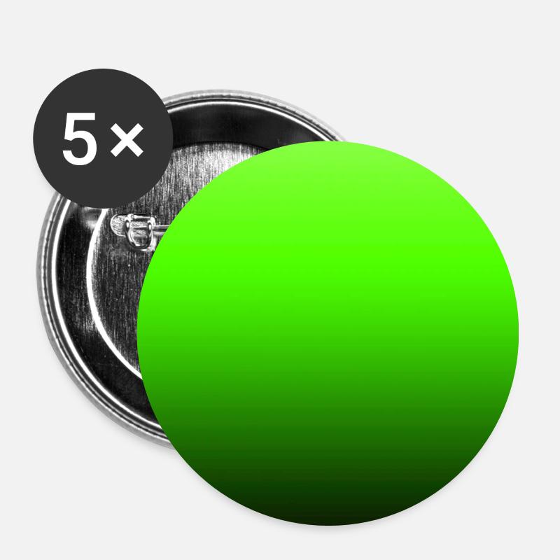 color background pattern black green your text - Buttons small 1''/25 mm (5-pack) - white