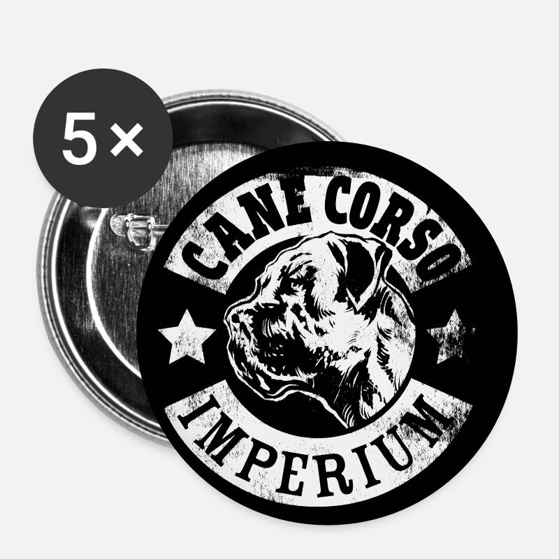 Cane Corso - Buttons klein 25 mm (5er Pack) - Weiß