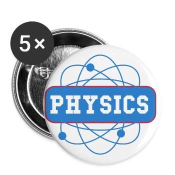 Physik - Buttons klein 25 mm (5er Pack) - Weiß - Vorne