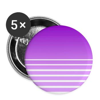 Dépasser Retro Moon - Lot de 5 petits badges (25 mm) - blanc - Devant