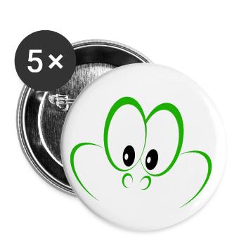 Frog (color) - Buttons small 1''/25 mm (5-pack) - white - Front
