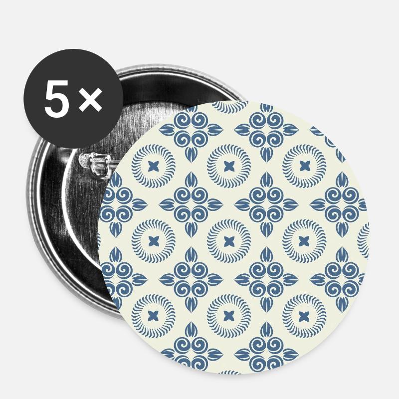 Dessins espagnols - Lot de 5 petits badges (25 mm) - blanc