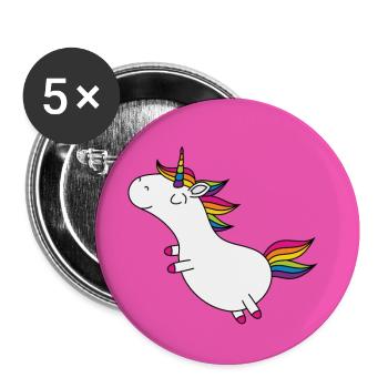 Unicorn - Buttons small 1''/25 mm (5-pack) - white - Front