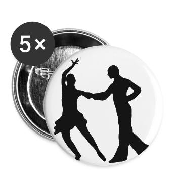 Tango Tänzerin dance Tanzen Salsa Tanzpaar Tanz - Buttons klein 25 mm (5er Pack) - Weiß - Vorne