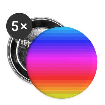 Rainbow stripes pattern background - Buttons small 1''/25 mm (5-pack) - white - Front