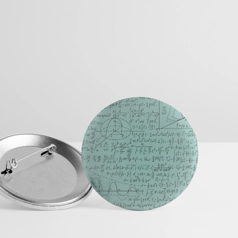 Math Equation Pattern, Math Formula Lover Gift Buttons small 1''/25 mm (5-pack)
