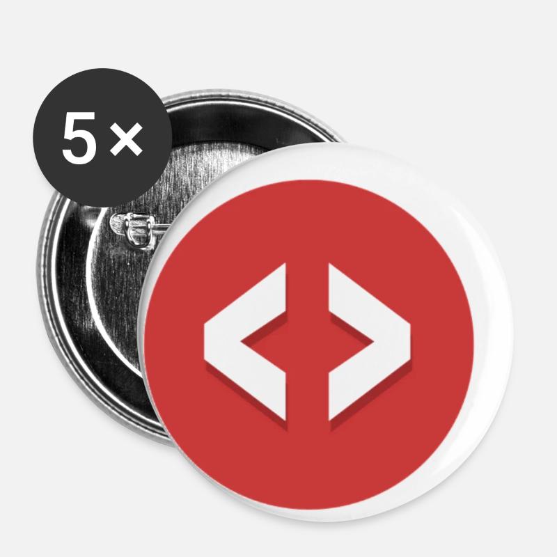 Developer - Buttons small 1''/25 mm (5-pack) - white