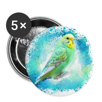 kanarienvogel, graffiti,vogel,malerei,bunt - Buttons klein 25 mm (5er Pack) - Weiß - Vorne