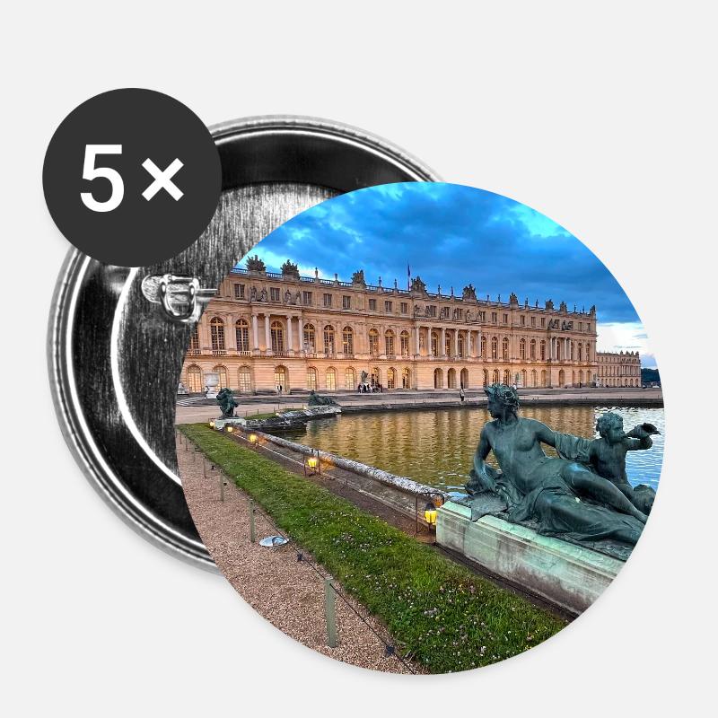 Schloss Versailles - Buttons klein 25 mm (5er Pack) - Weiß