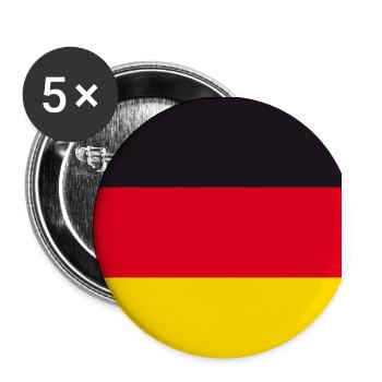 Flag for Germany buttons - Buttons small 1''/25 mm (5-pack) - white - Front