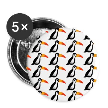 TUCAN collection - Buttons small 1''/25 mm (5-pack) - white - Front