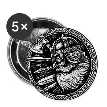 viking - Buttons small 1''/25 mm (5-pack) - white - Front