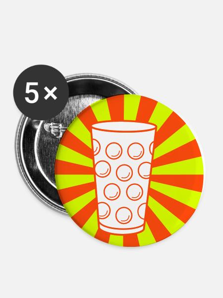 Dubbe Schobbe - Buttons klein 25 mm (5er Pack) - Weiß