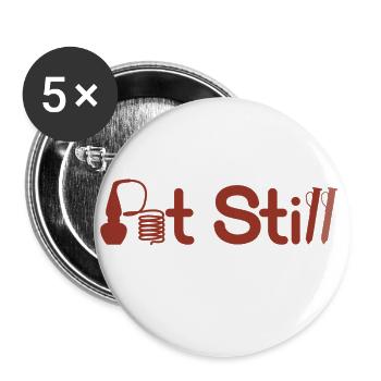 Pot Still Whisky Fashion - Buttons klein 25 mm (5er Pack) - Weiß - Vorne