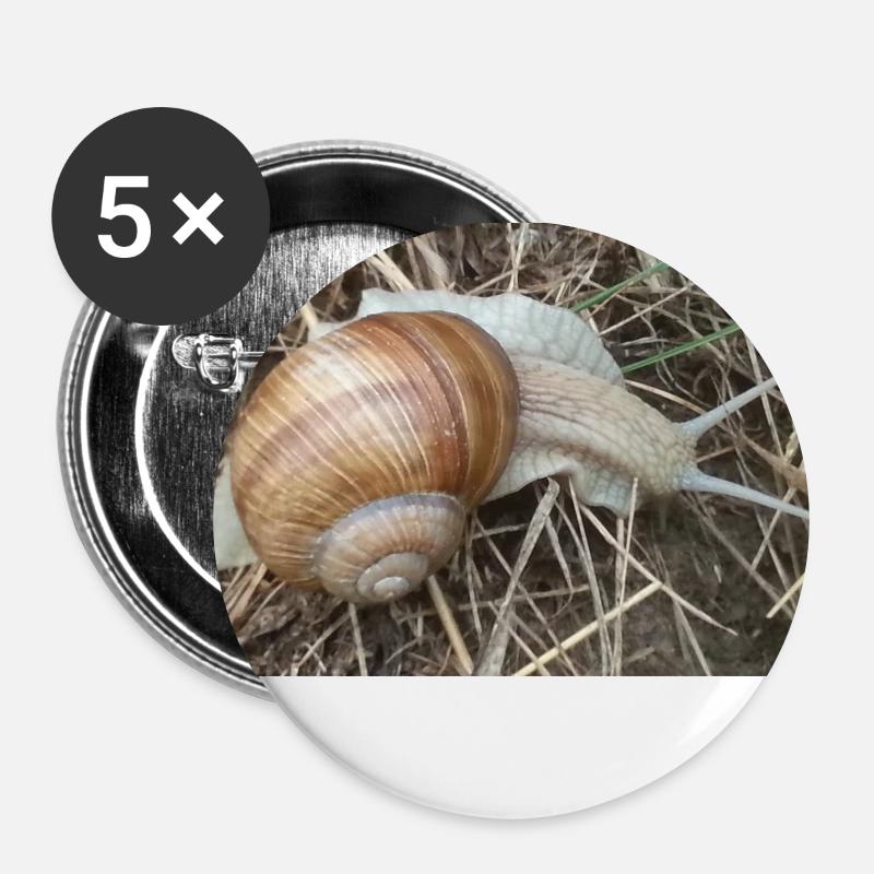 Snail - Buttons small 1''/25 mm (5-pack) - white