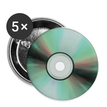 Fld.) CD compact disc music music hifi - Buttons small 1''/25 mm (5-pack) - white - Front