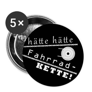 HÄTTE HÄTTE FAHRRADKETTE - Buttons klein 25 mm (5er Pack) - Weiß - Vorne