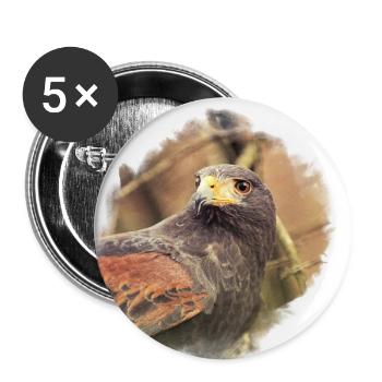 Luzie Harris Hawk - Buttons small 1''/25 mm (5-pack) - white - Front