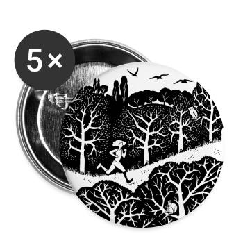Freiraum - Laufen - Buttons klein 25 mm (5er Pack) - Weiß - Vorne