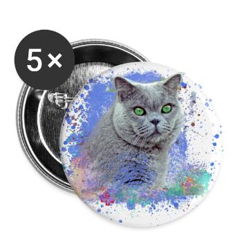 persian cat,siam cat,cat,brown cat, graffiti - Buttons small 1''/25 mm (5-pack) - white - Front