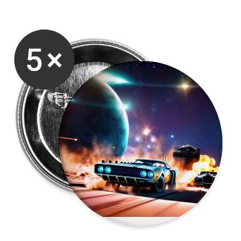 Verrückt und wütend #4 - Buttons klein 25 mm (5er Pack) - Weiß - Vorne