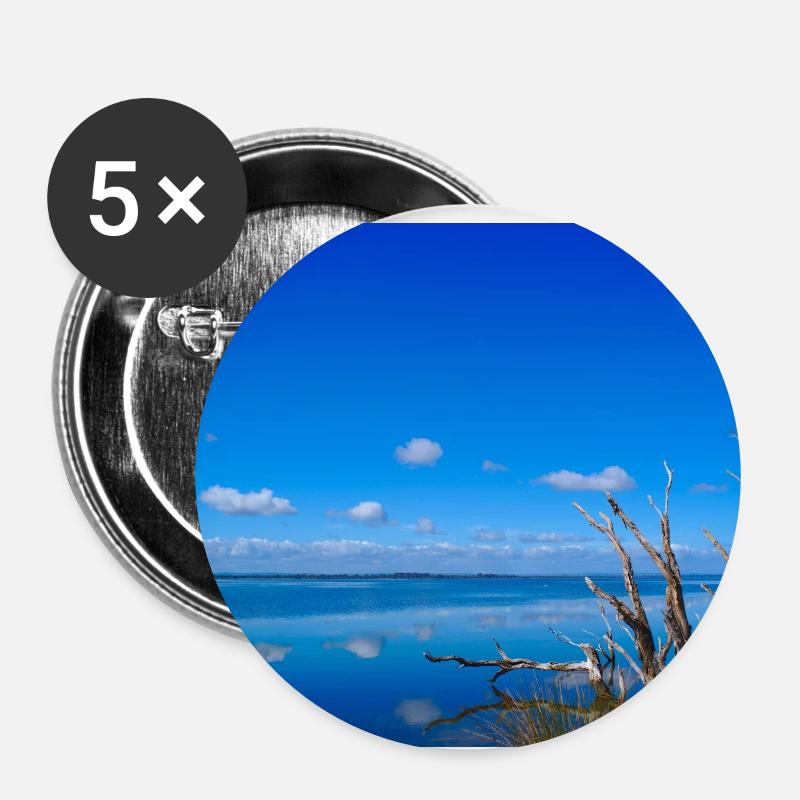 The Harvey Estuary - Square - Buttons small 1''/25 mm (5-pack) - white