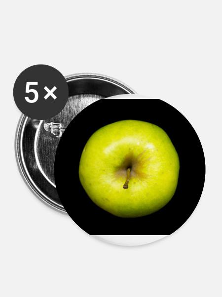 green apple - Buttons small 1''/25 mm (5-pack) - white