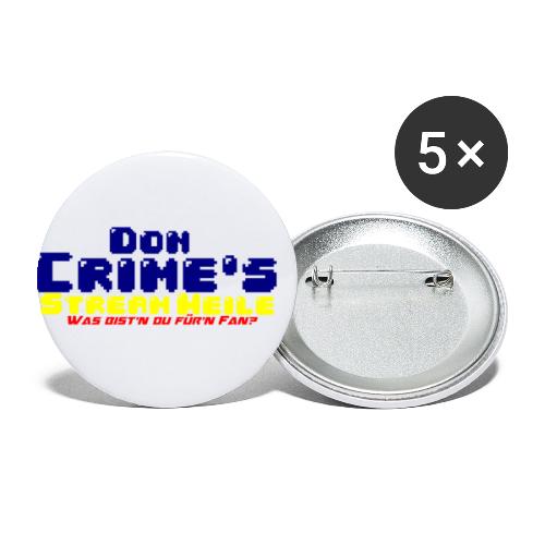 DonCrime Logo - Buttons klein 25 mm (5er Pack)