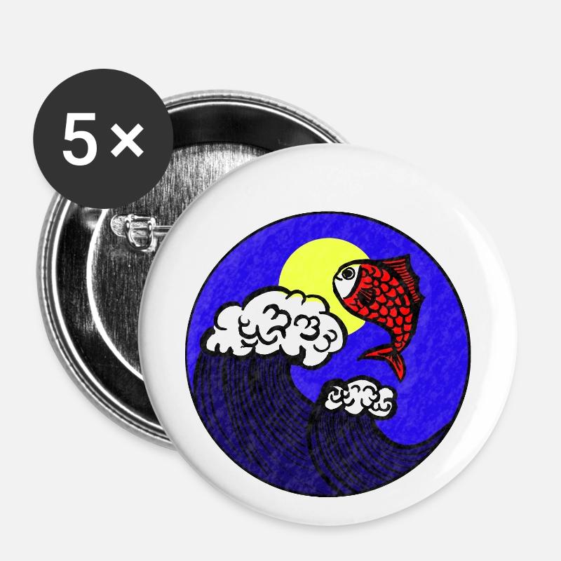 Against the storm - Buttons small 1''/25 mm (5-pack) - white