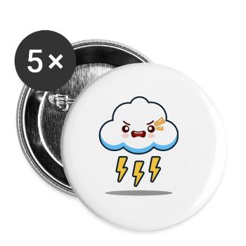 Rays another cloud! - Buttons small 1''/25 mm (5-pack) - white - Front