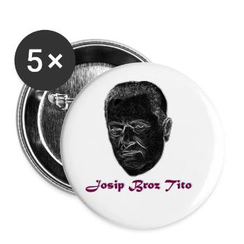 Tito - Buttons klein 25 mm (5er Pack) - Weiß - Vorne