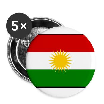 Kurdistan - Lot de 5 petits badges (25 mm) - blanc - Devant