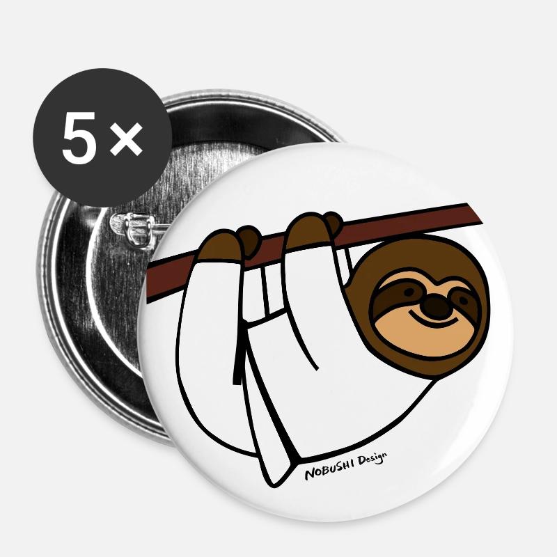Sloth - Buttons small 1''/25 mm (5-pack) - white