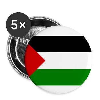 Free palestine - Buttons klein 25 mm (5er Pack) - Weiß - Vorne