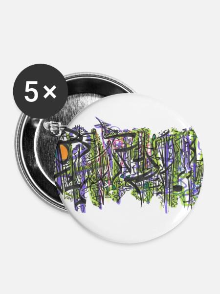 240723 03 - Buttons klein 25 mm (5er Pack) - Weiß