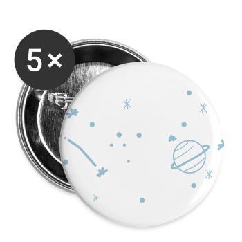 sternenhimmel - Buttons klein 25 mm (5er Pack) - Weiß - Vorne